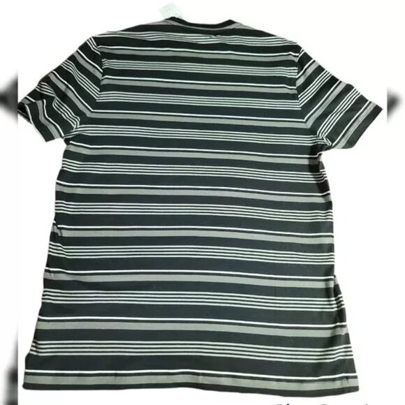 NWT MICHAEL KORS MEN'S BLACK STRIPE CREW NECK SHORT SLEEVE T-SHIRT - Picture 2 of 3